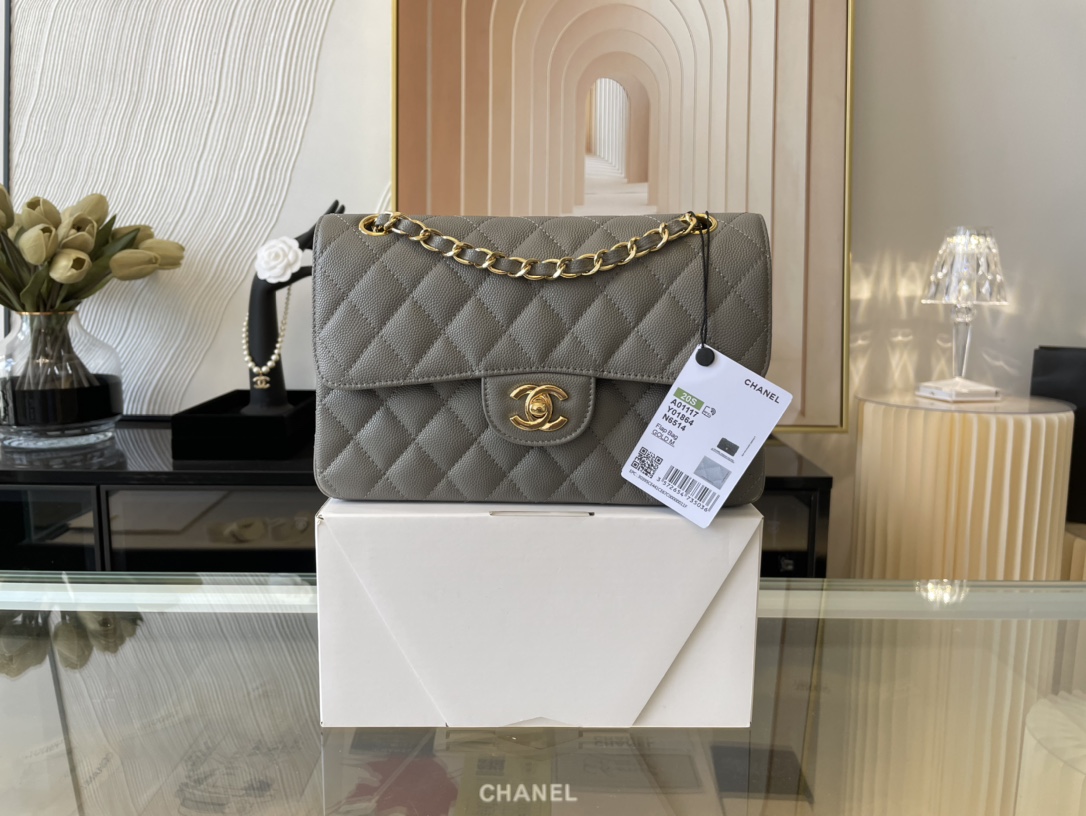Ch@nel Flap Bag-Caviar-23CM