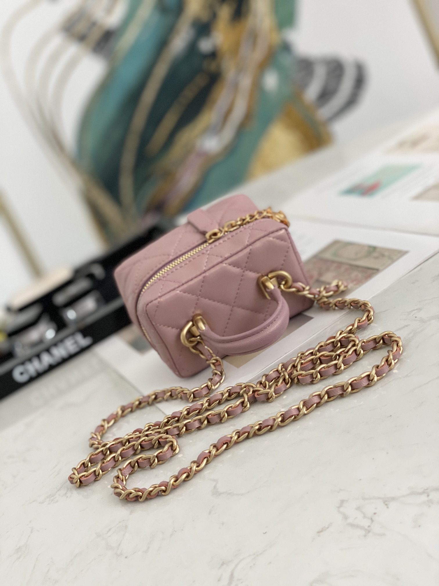 Ch@nel Vanity Bag-11.5x12x7CM