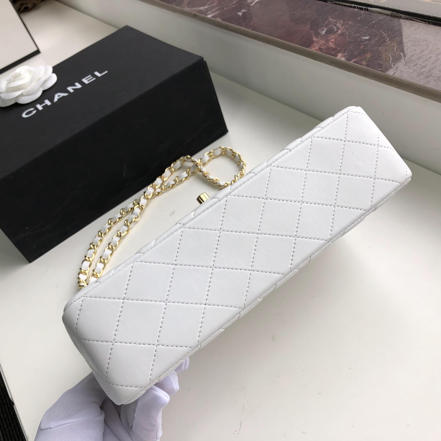 Ch@nel Flap Bag-Lambskin-25CM