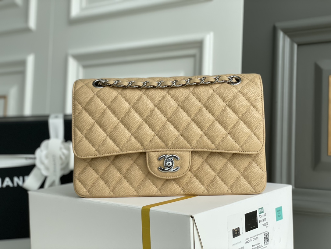 Ch@nel Flap Bag-Caviar Leather-25CM