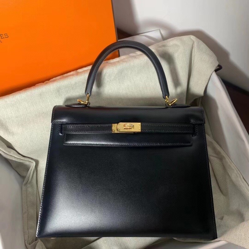H**mes kelly 25cm-box leather
