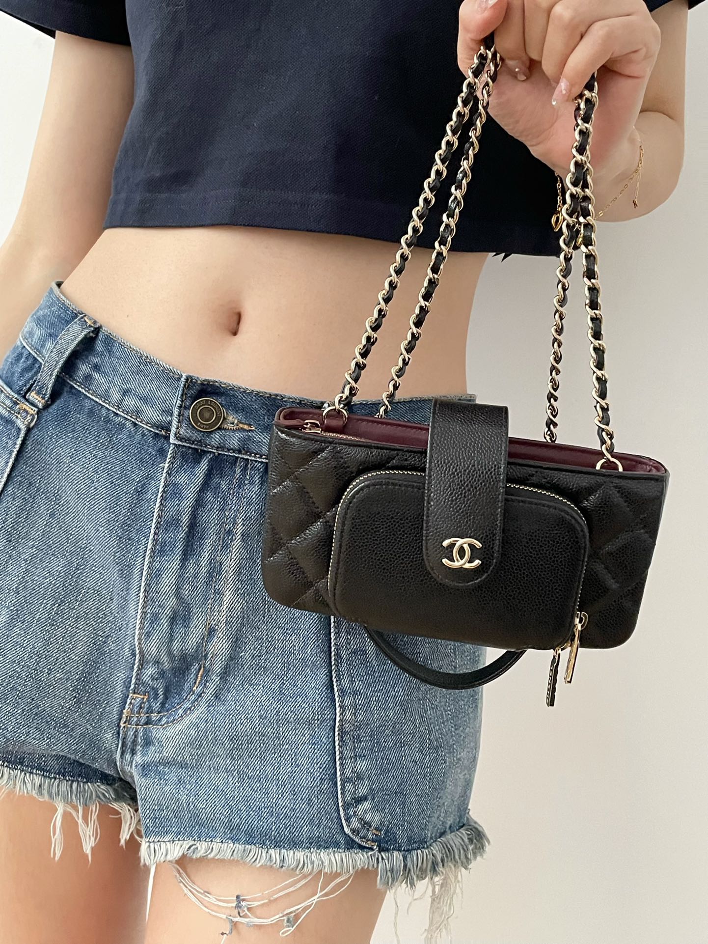 Ch@nel Chain Coin Purse-19*10*3.5CM
