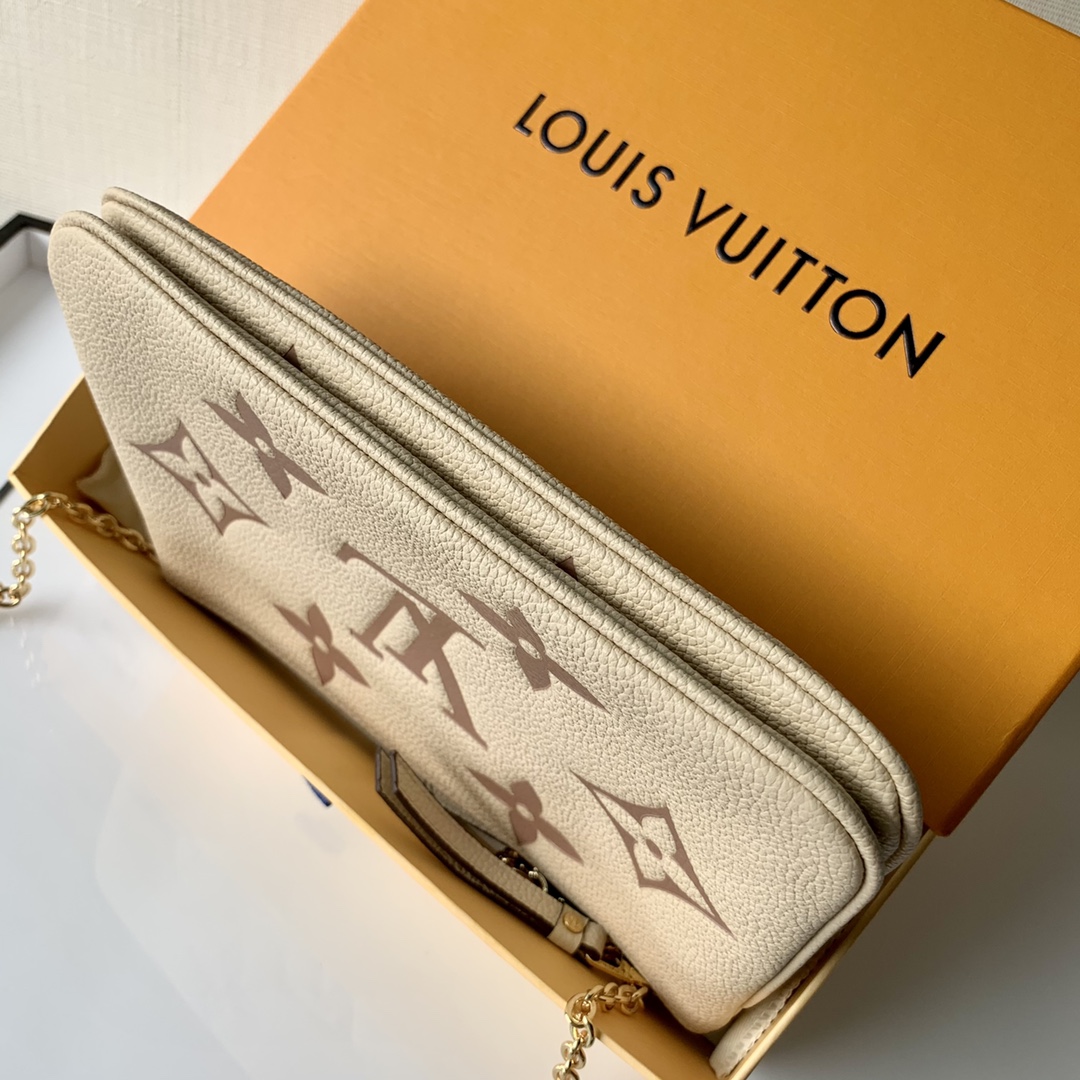 l0*is V*t0n m80084 pochette double zip bag -20*12.5*3cm