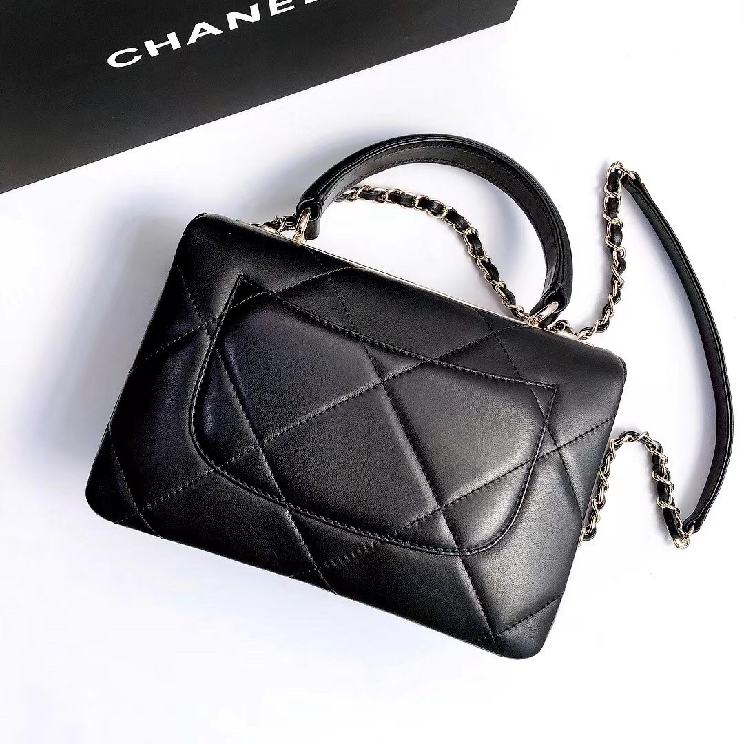 Ch@nel Trendy CC-Champagne Gold-24.5*17*7CM