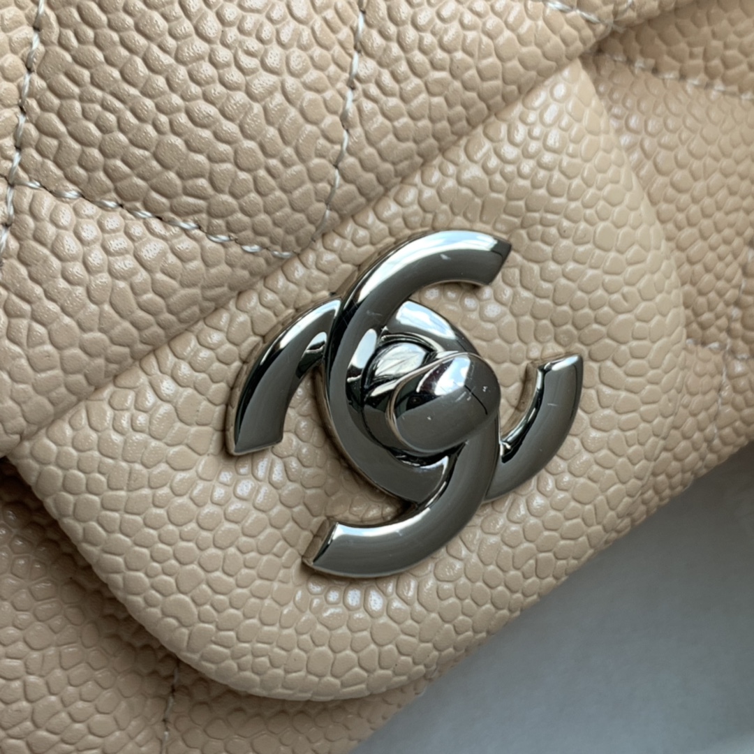 Ch@nel Flap Bag-Lambskin-Silver Hardware-17CM