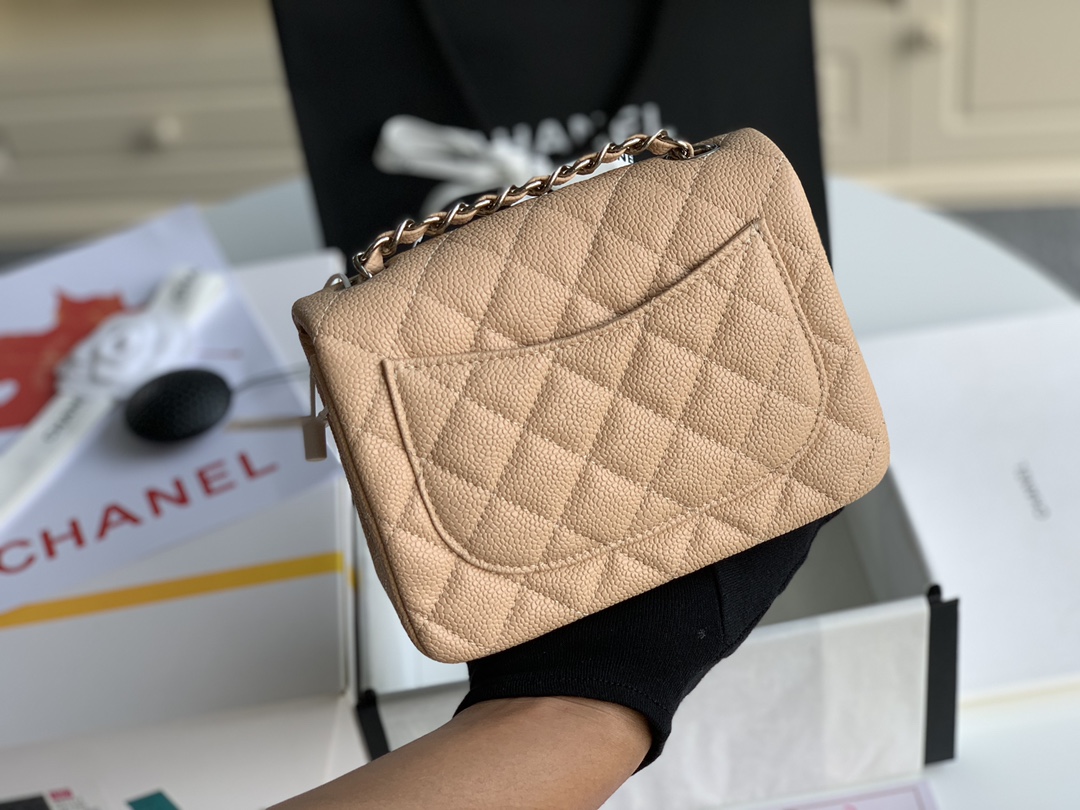 Ch@nel Flap Bag-Lambskin-Silver Hardware-17CM