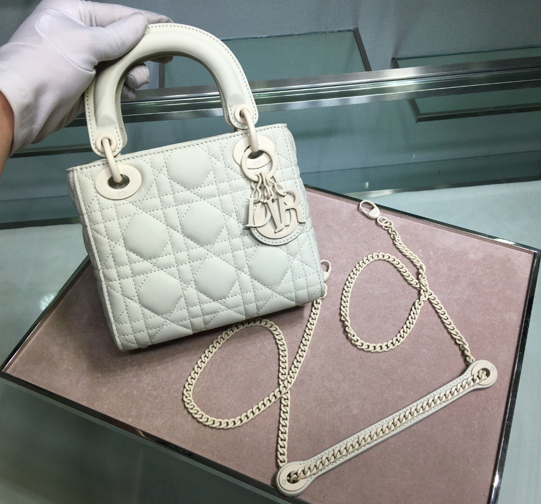 lady D*or with lambskin-17*15*8cm