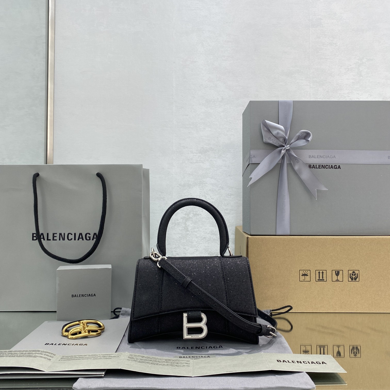 G*u*i&ba*len*cia*ga hourglass bag-19x8x21cm