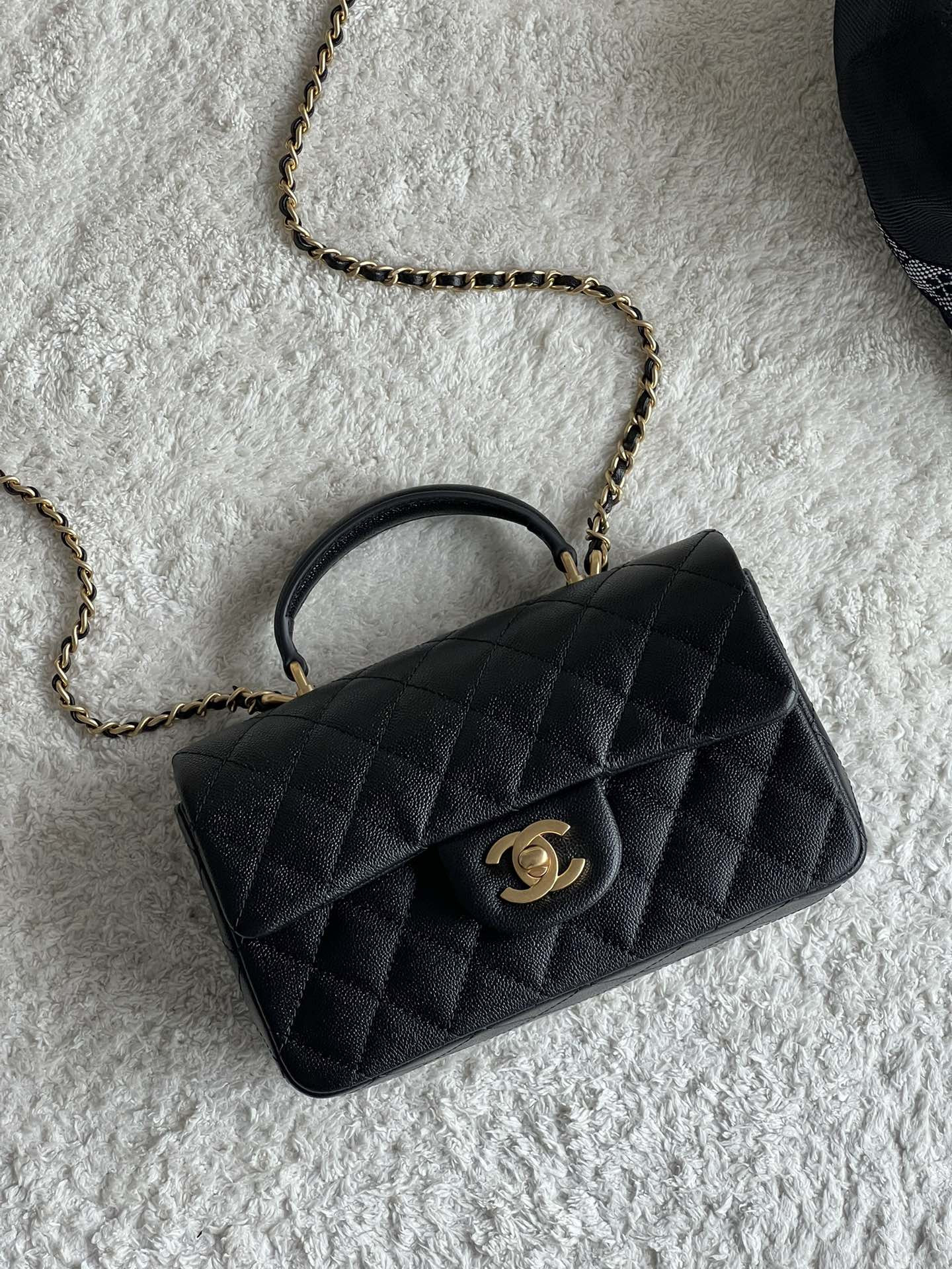 Ch@nel Flap Bag Mini CF handle -20*13*9cm