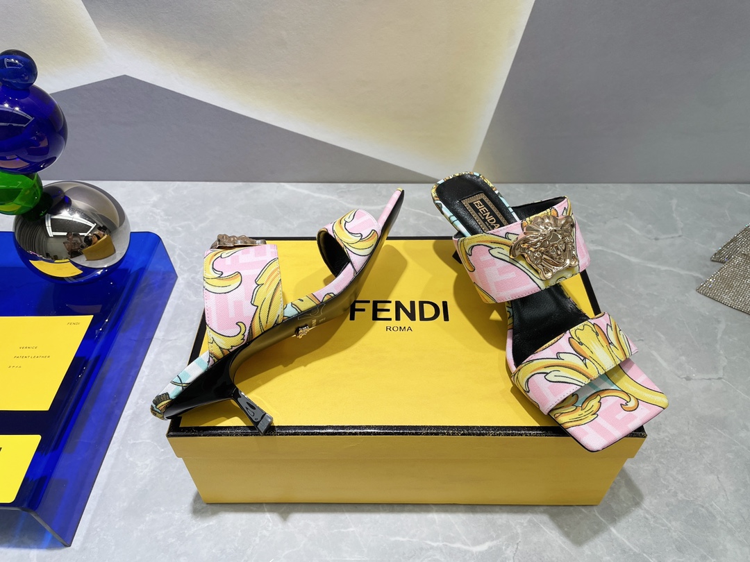 F**di×versace heels-6cm