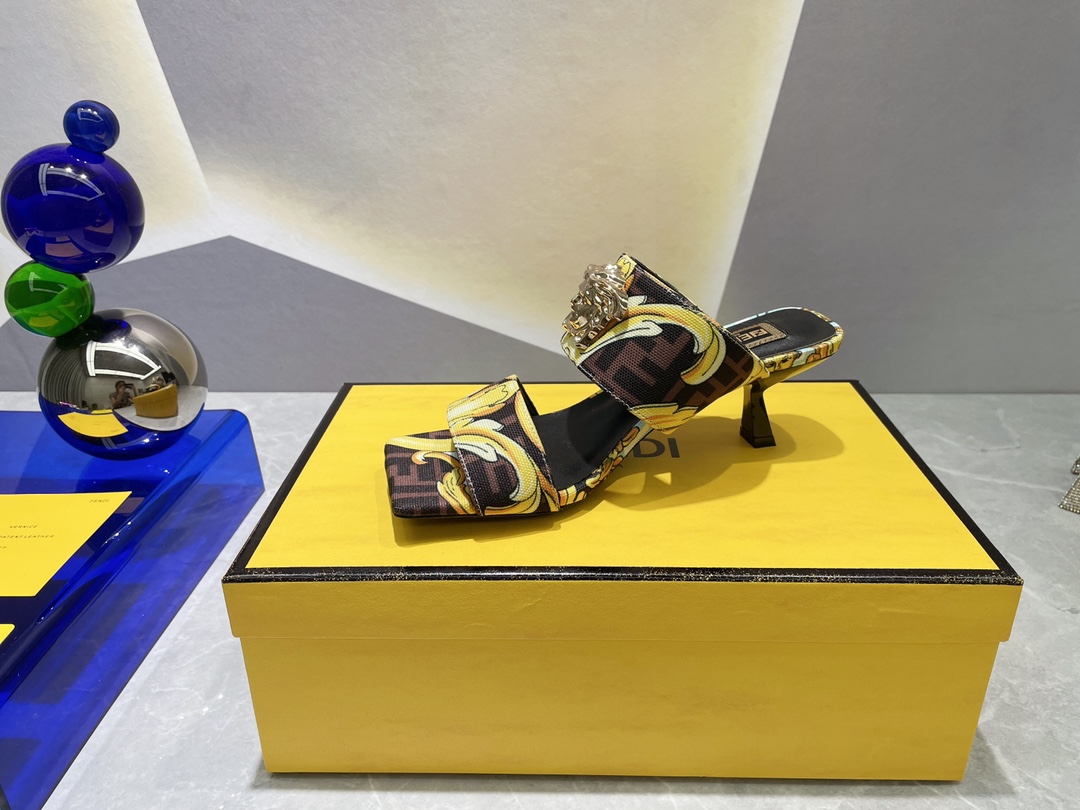 F**di×versace heels-6cm