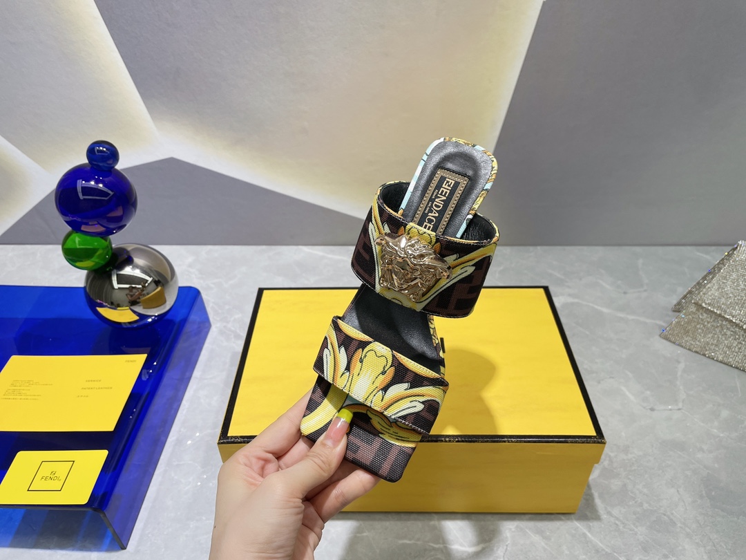 F**di×versace heels-6cm