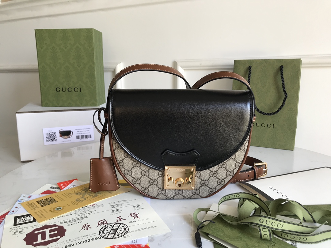 G*u*i padlock bag-22*19.5*6.5cm