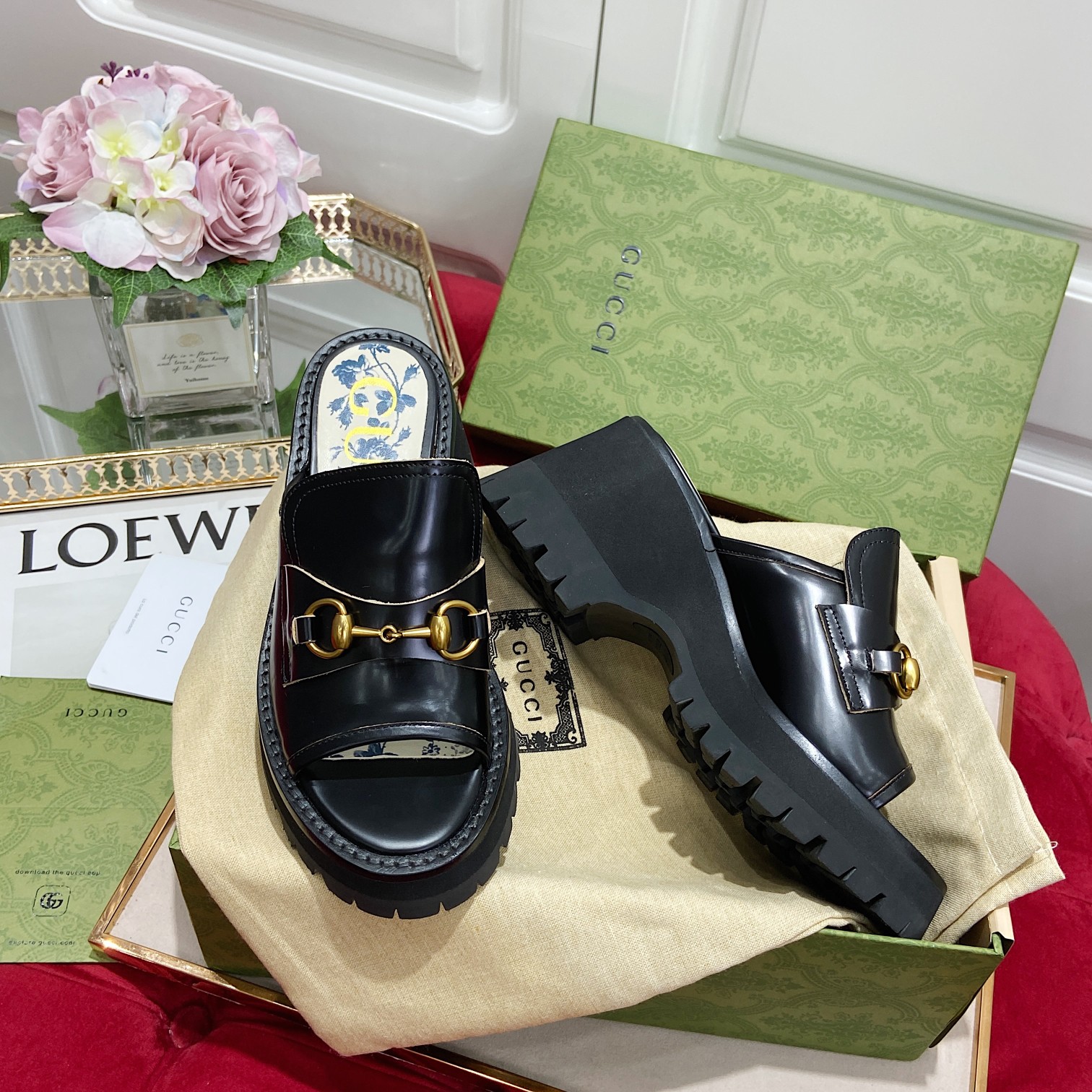 G*u*i sandals-6cm