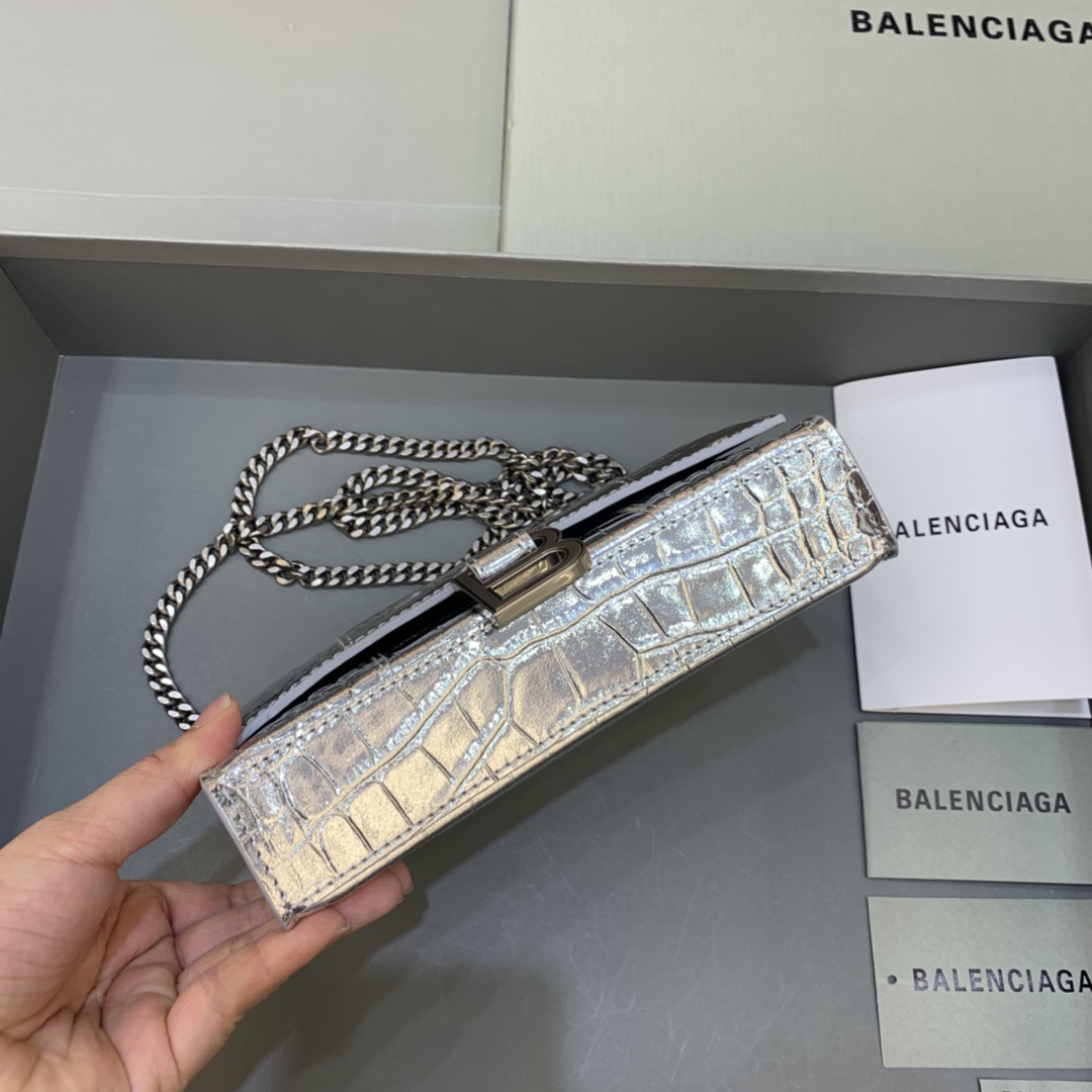 Ba*len*cia*ga hourglass wallet on chain-19*4*12cm