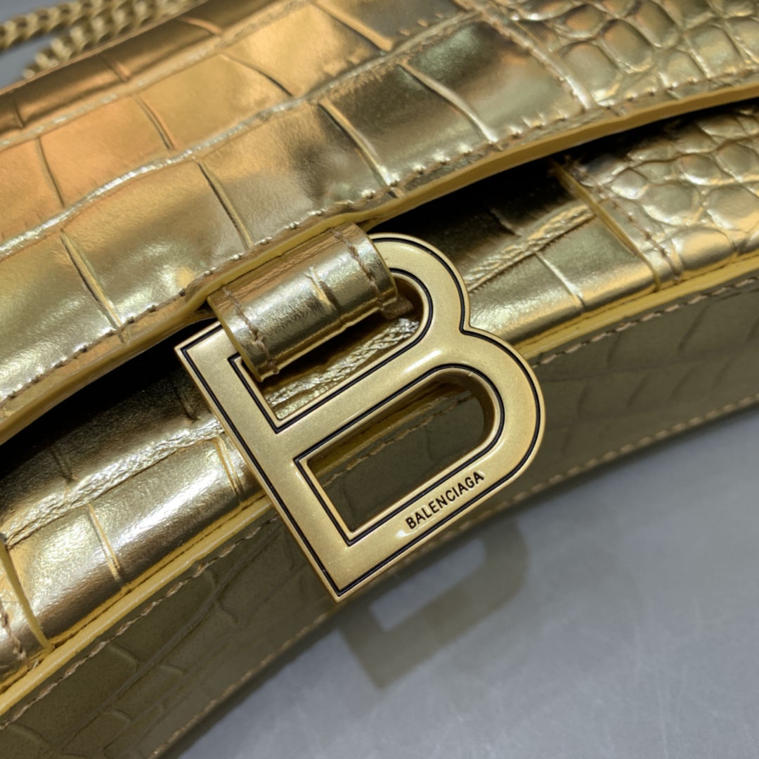 Ba*len*cia*ga hourglass wallet on chain-19*4*12cm