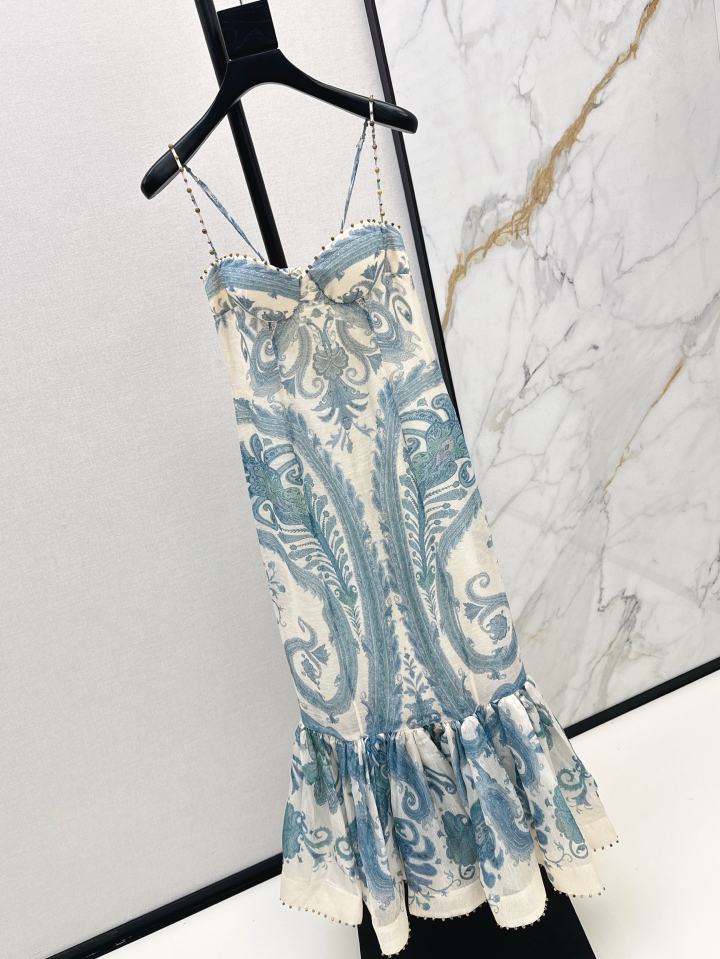 Zimmermann Illuminate Gown in Turquoise Paisley