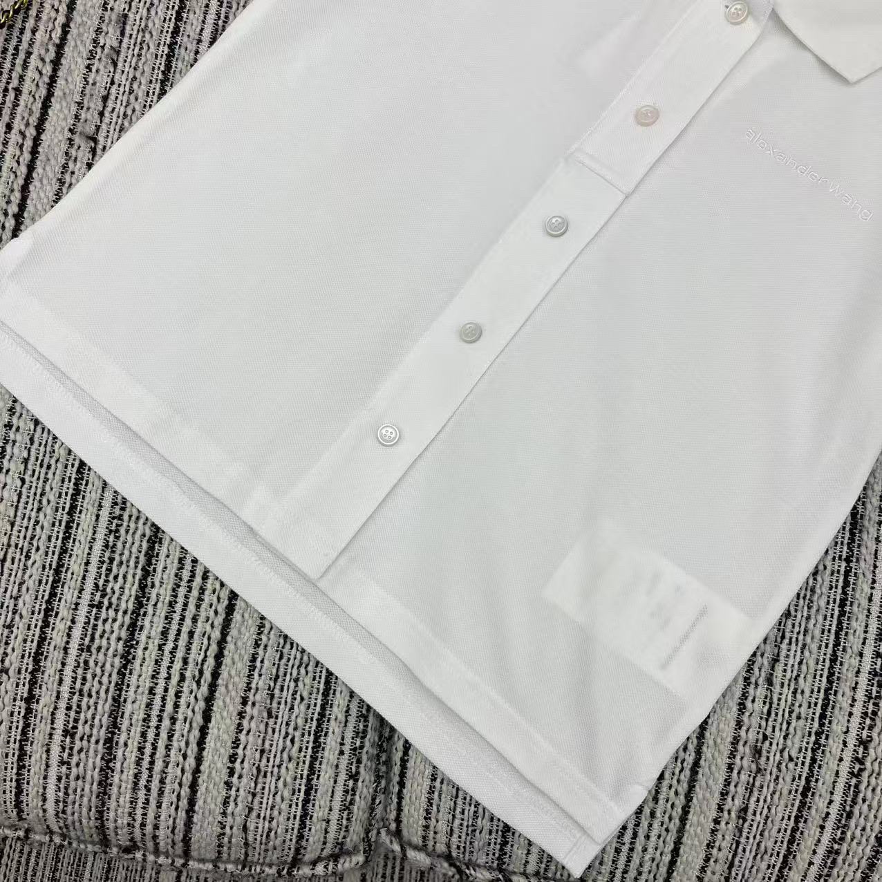A1exa*derwang.t polo collar short sleeves cardigan