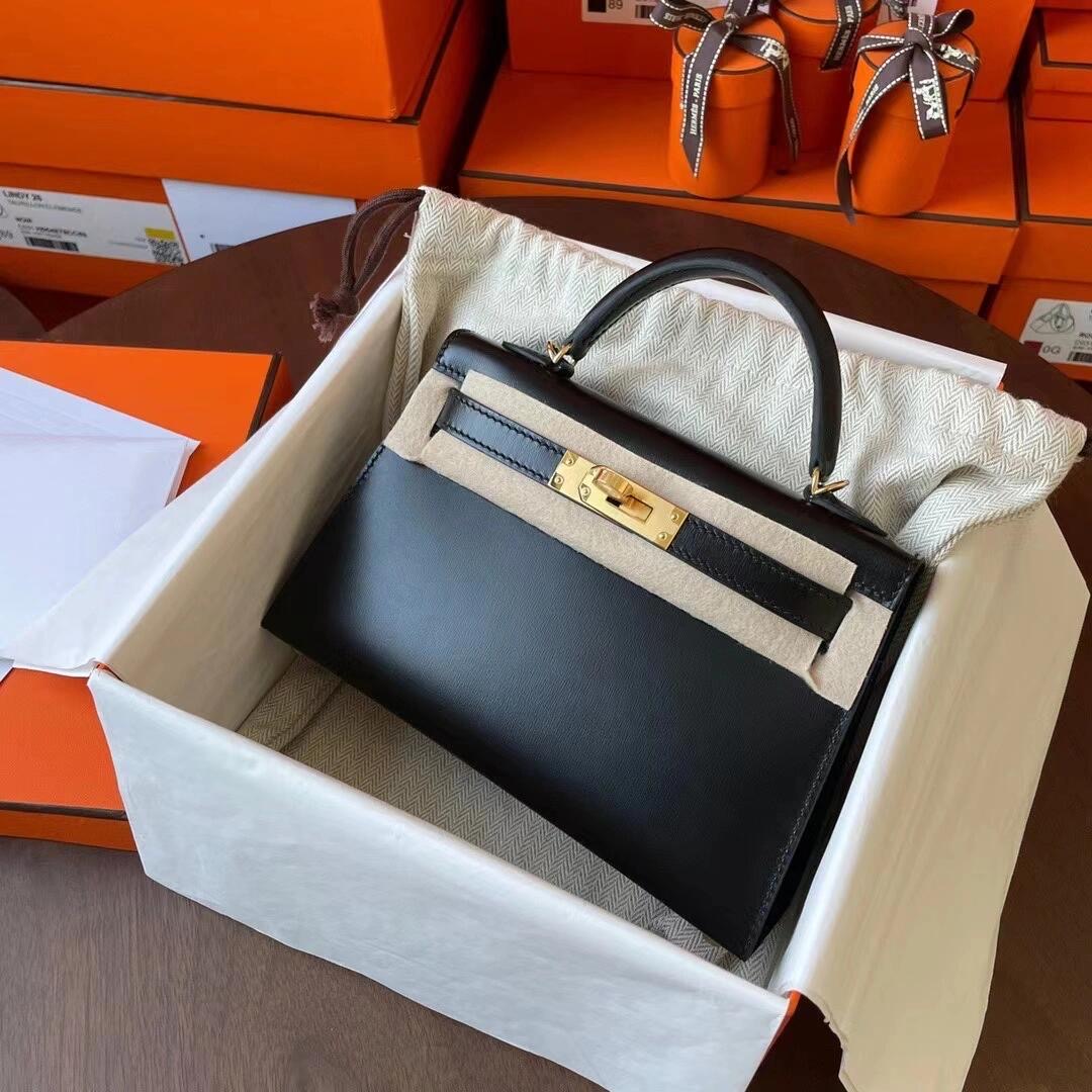 H**me5 mini kelly with box leather