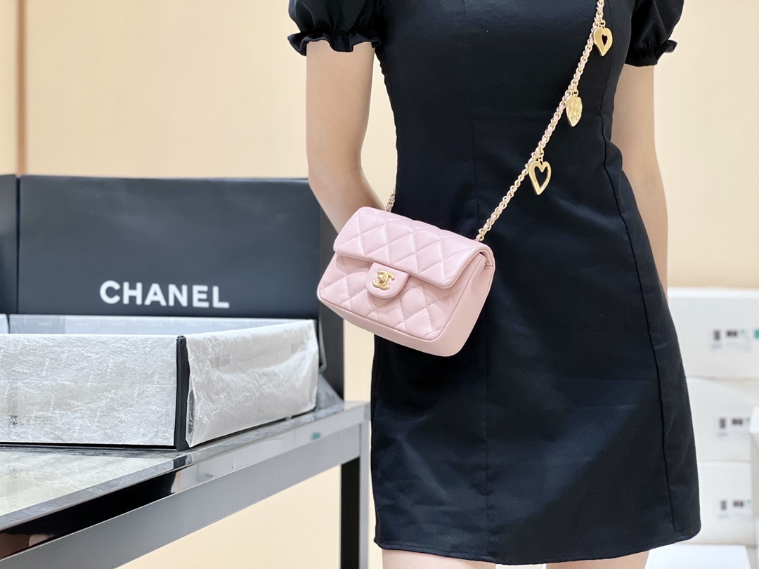 Ch@nel Flap Bag-12*19*7CM