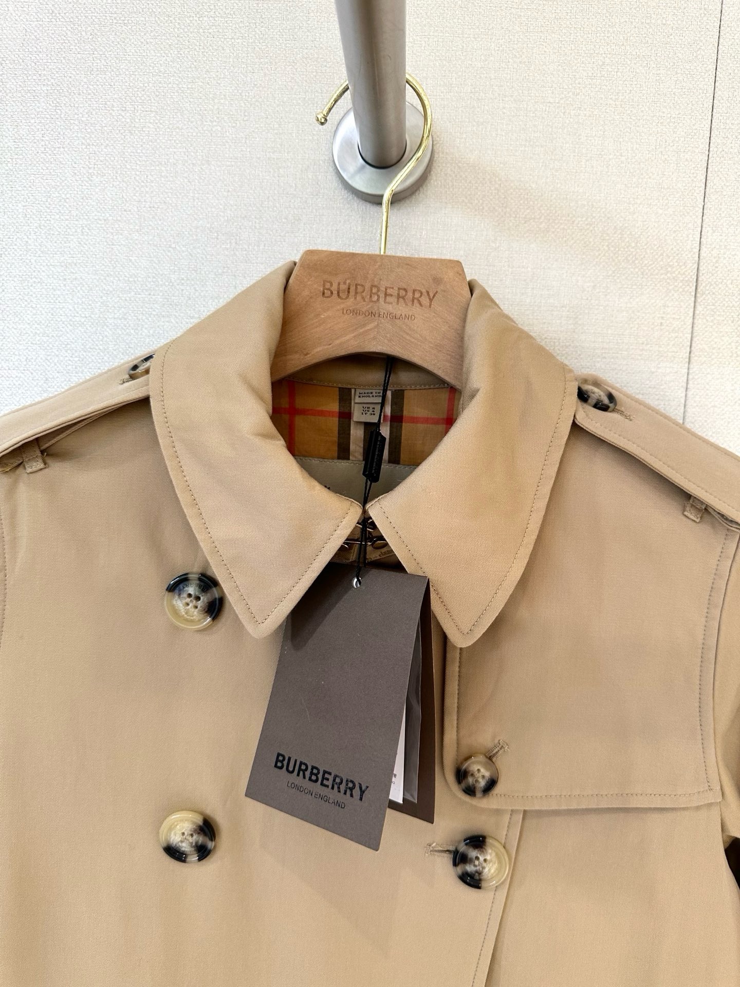 Bv*b*rry Long Silk Cotton Foxfield Trench Coat