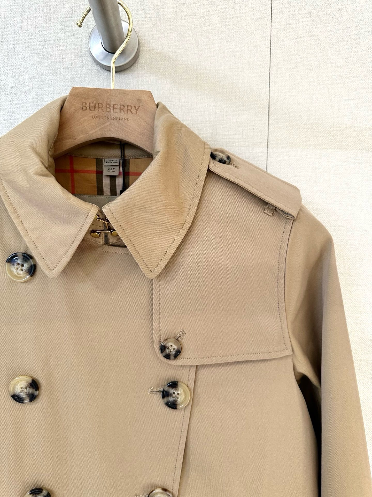 Bv*b*rry Long Silk Cotton Foxfield Trench Coat