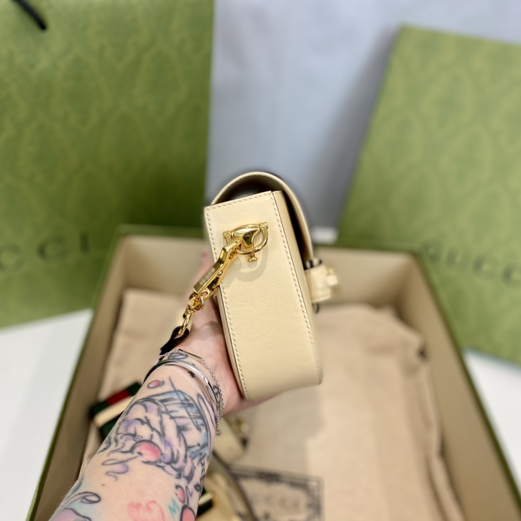 G*u*i 1955 horsebit shoulder bag-20.6*14.4*5.1cm