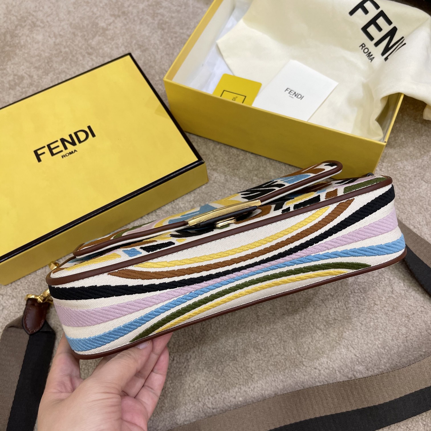 F**di medium baguette bag-26x15x4cm