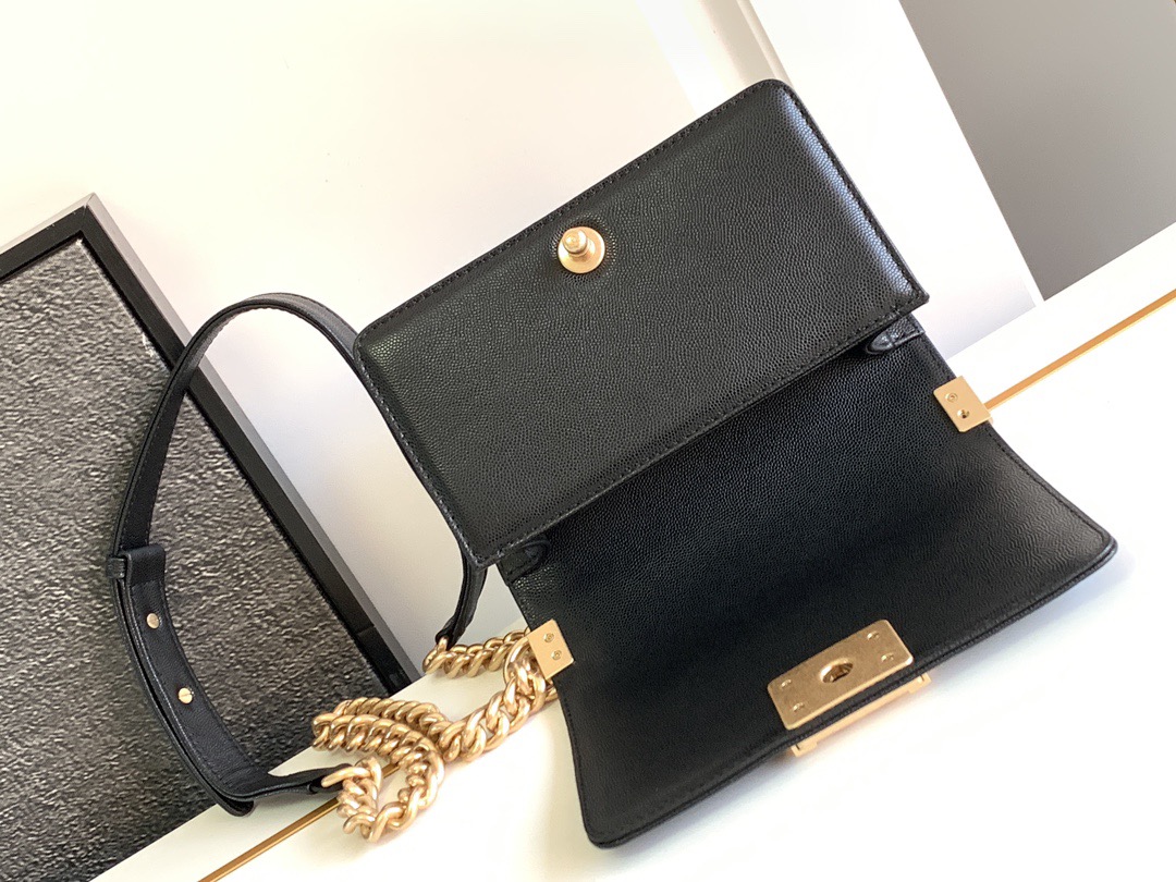 Ch@nel Boy Bag-Caviar-20CM