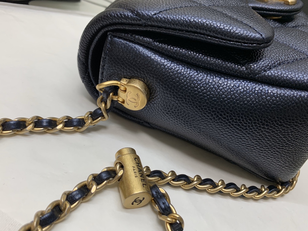 Ch@nel Flap Bag-13*19*6CM
