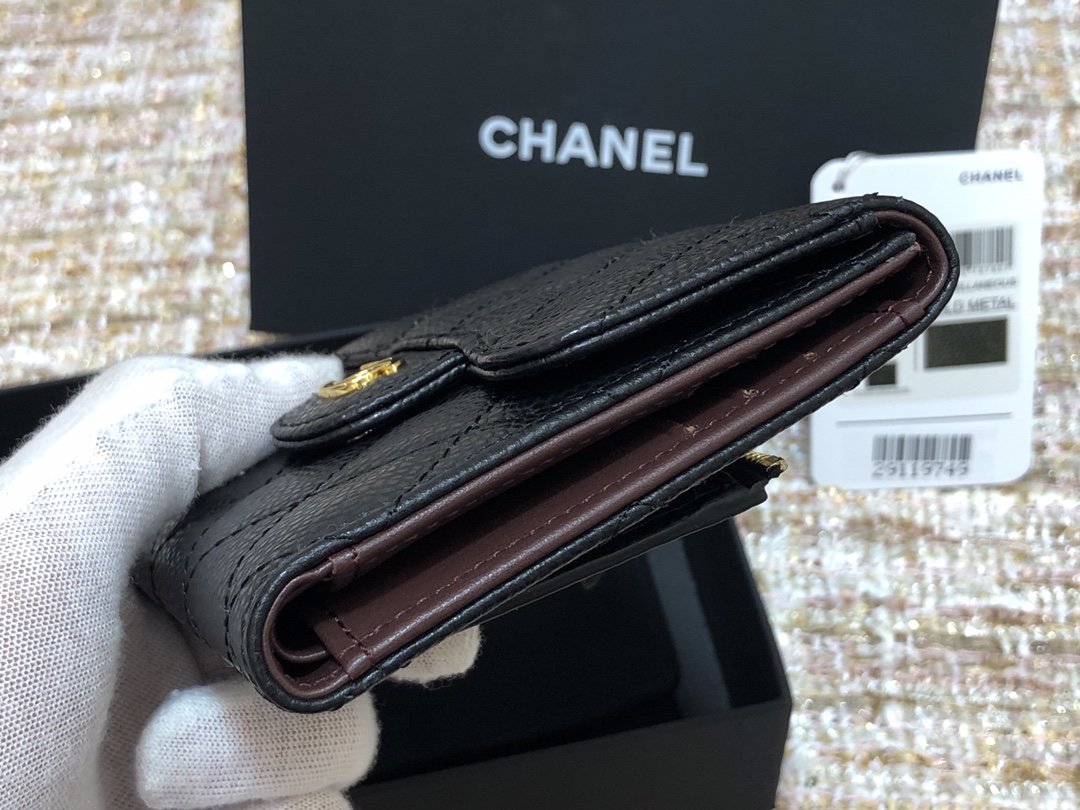Ch@nel Wallet-Gold Harware-11*10CM