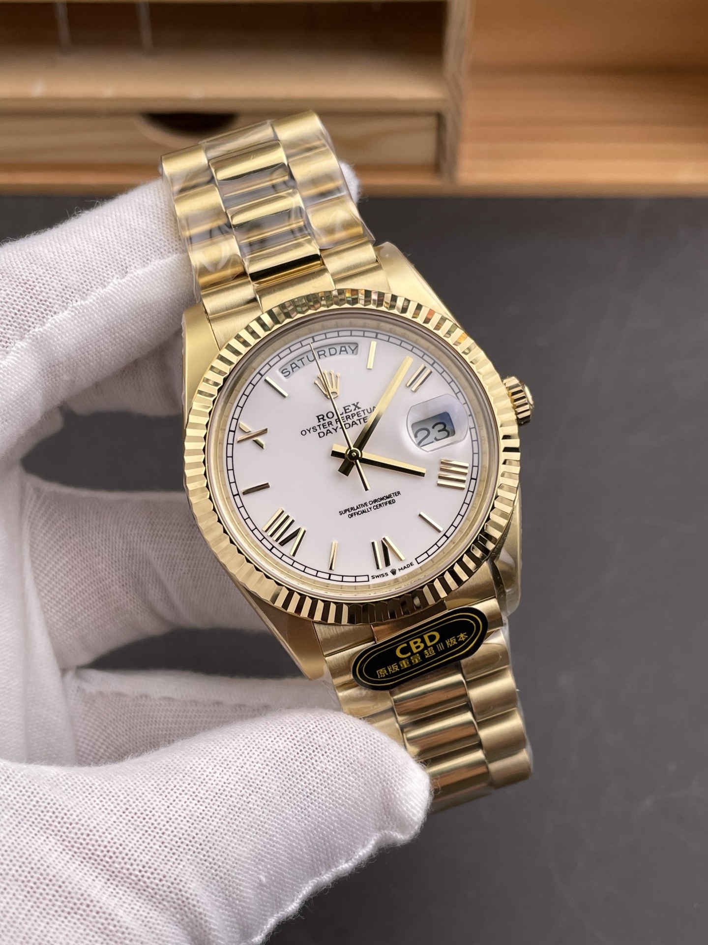 R01ex Day-Date 40 Watch Yellow Gold