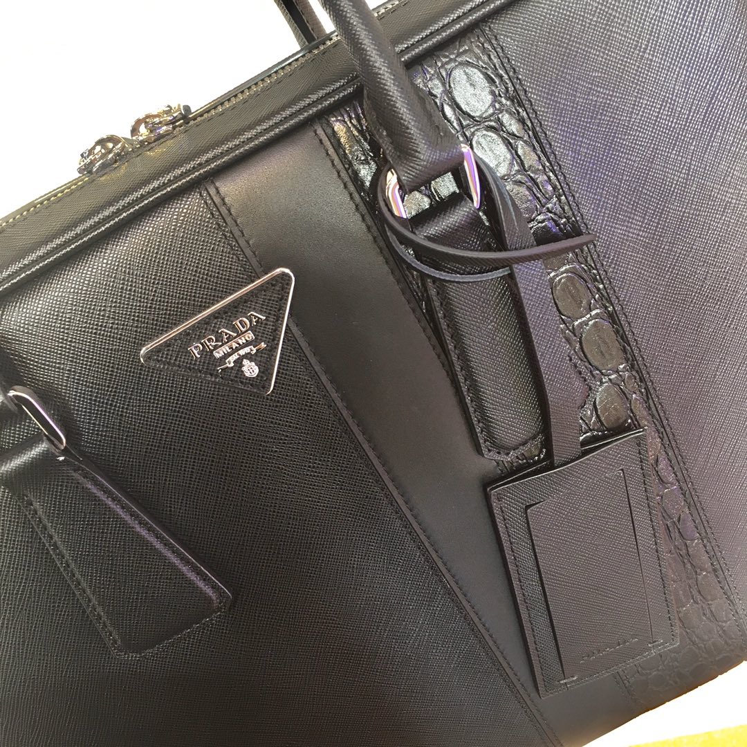 Pra*a saffiano top handlebag-2ve011d-36*28*6.5cm