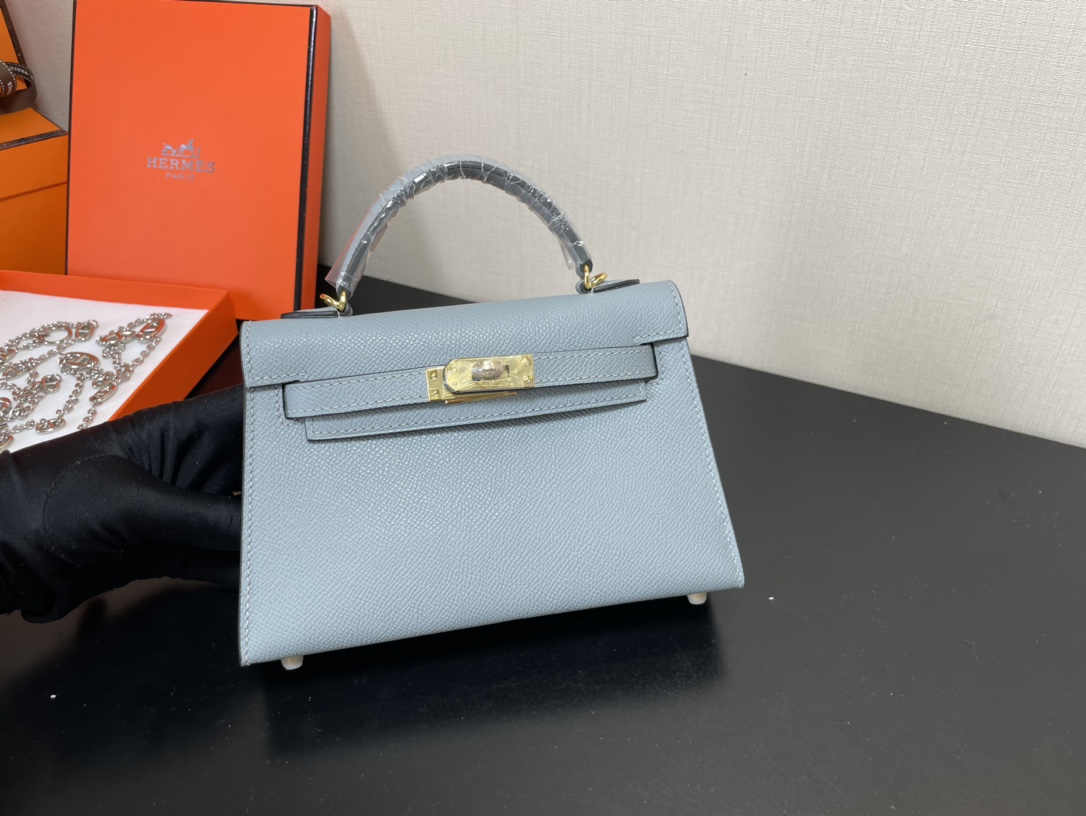 H**mes kelly-gold&silver hardware-19cm