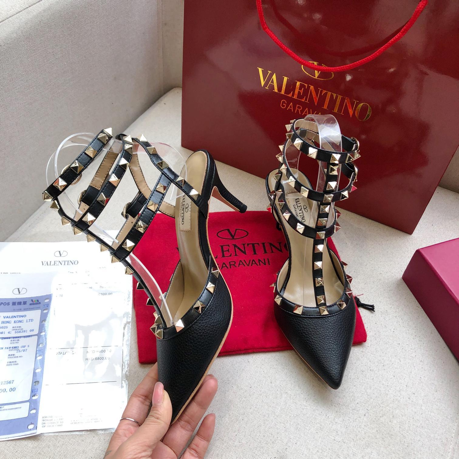 Va1e*ntin0 heels-patent leather-9.5cm