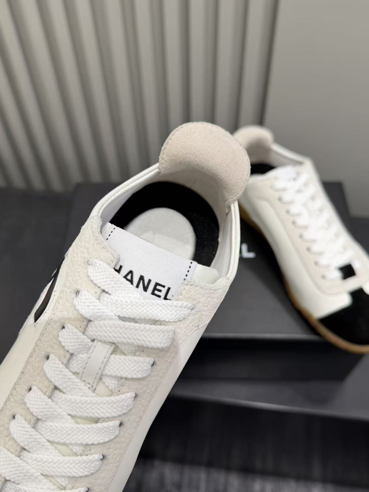 Ch@nel Sneakers - Calfskin & Embossed Suede Calfskin