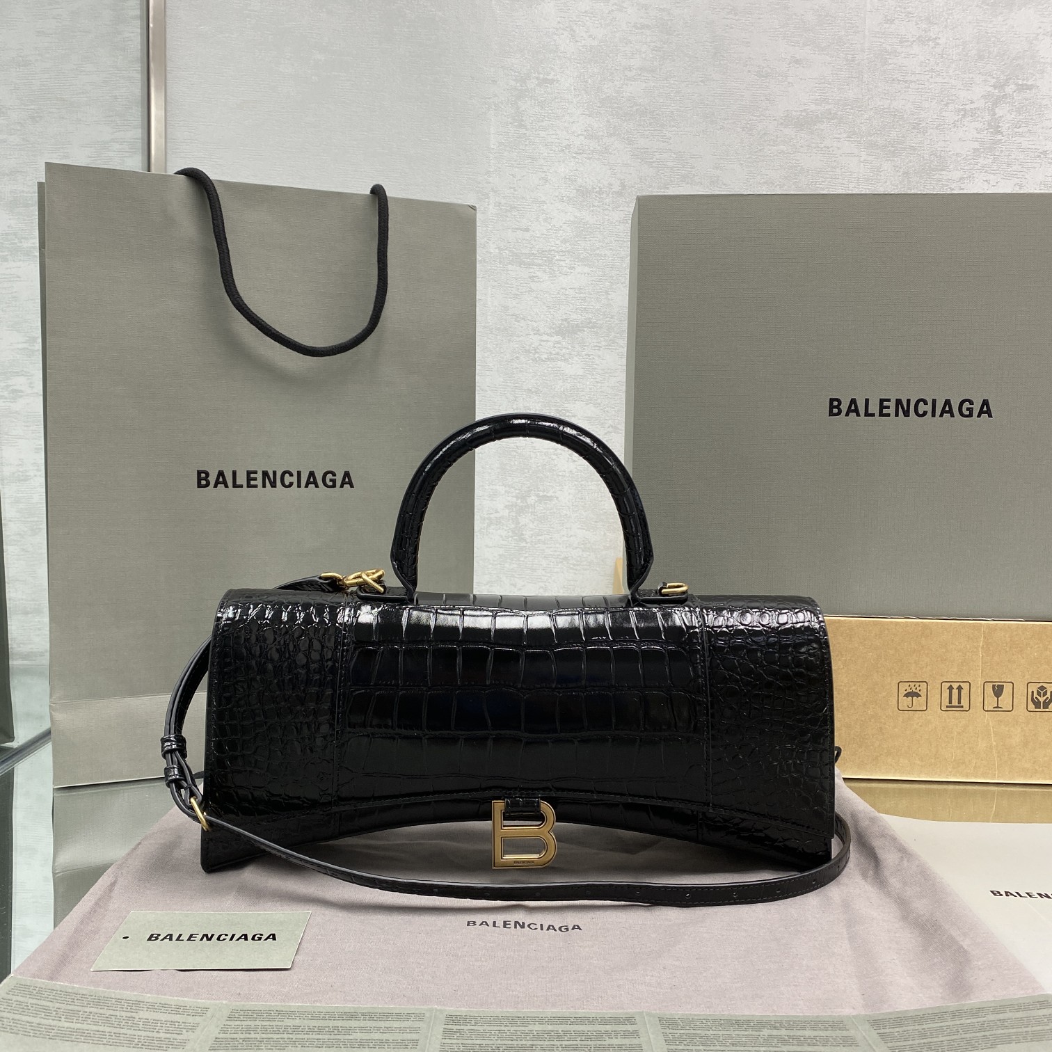 Ba*len*cia*ga hourglass bag-6*15*35cm