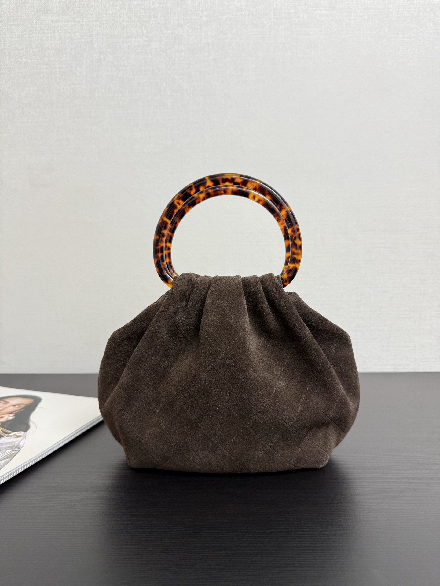 Cha*nel Matelasse Suede Hand Bag -18*24*12CM