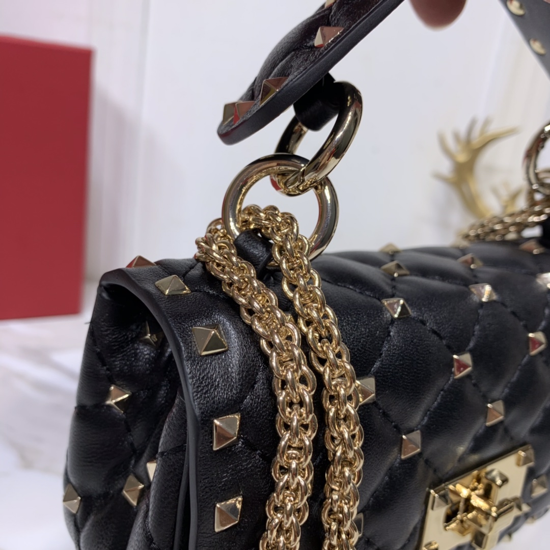 Va1e*ntin0 garavani rockstud spike bag-17x10x5.5cm