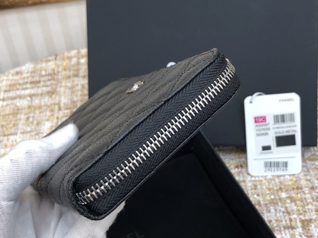 Ch@nel Wallet-Silver Hardware-19*10CM