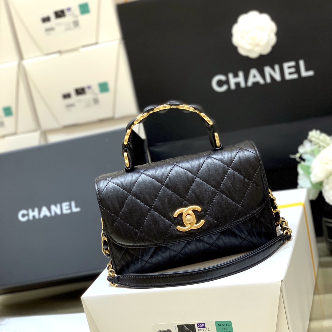Ch@nel Top Handbags-AS2477-19.5x12.5x7CM