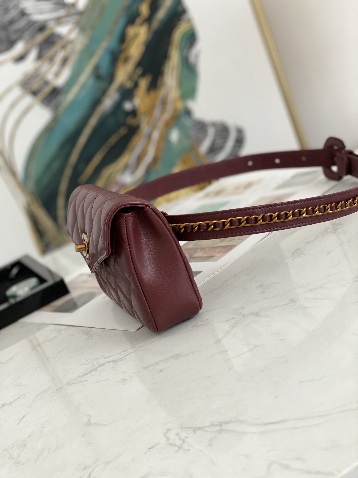 Ch@nel Waist Bag-18*3.5*12CM