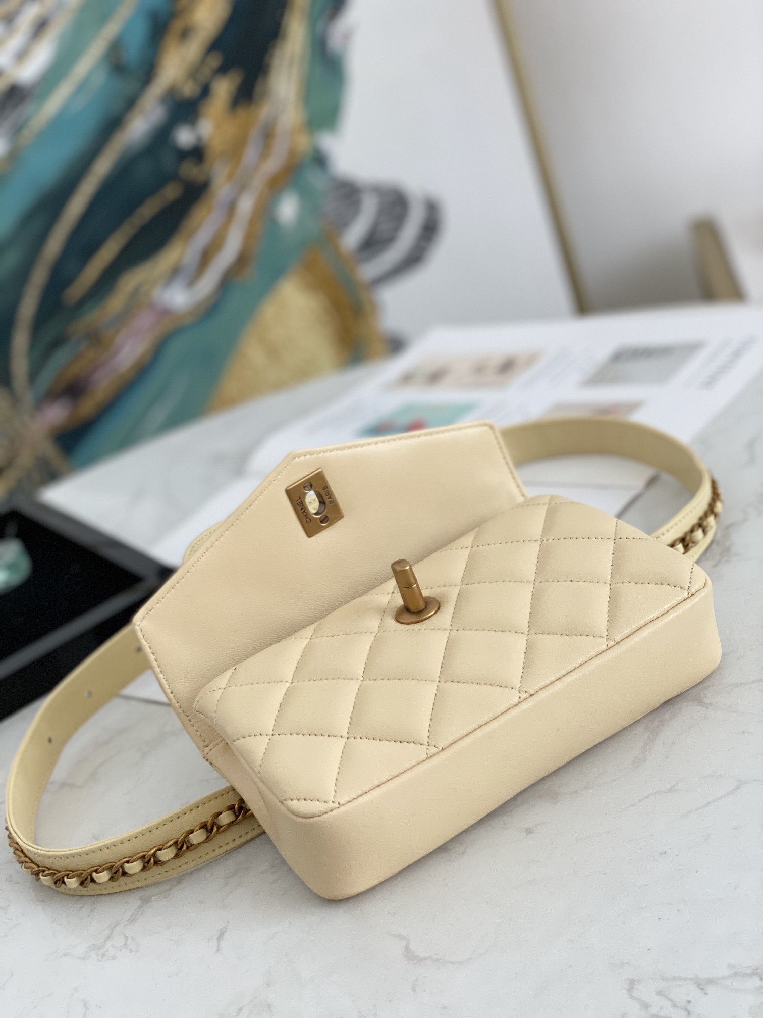 Ch@nel Waist Bag-18*3.5*12CM