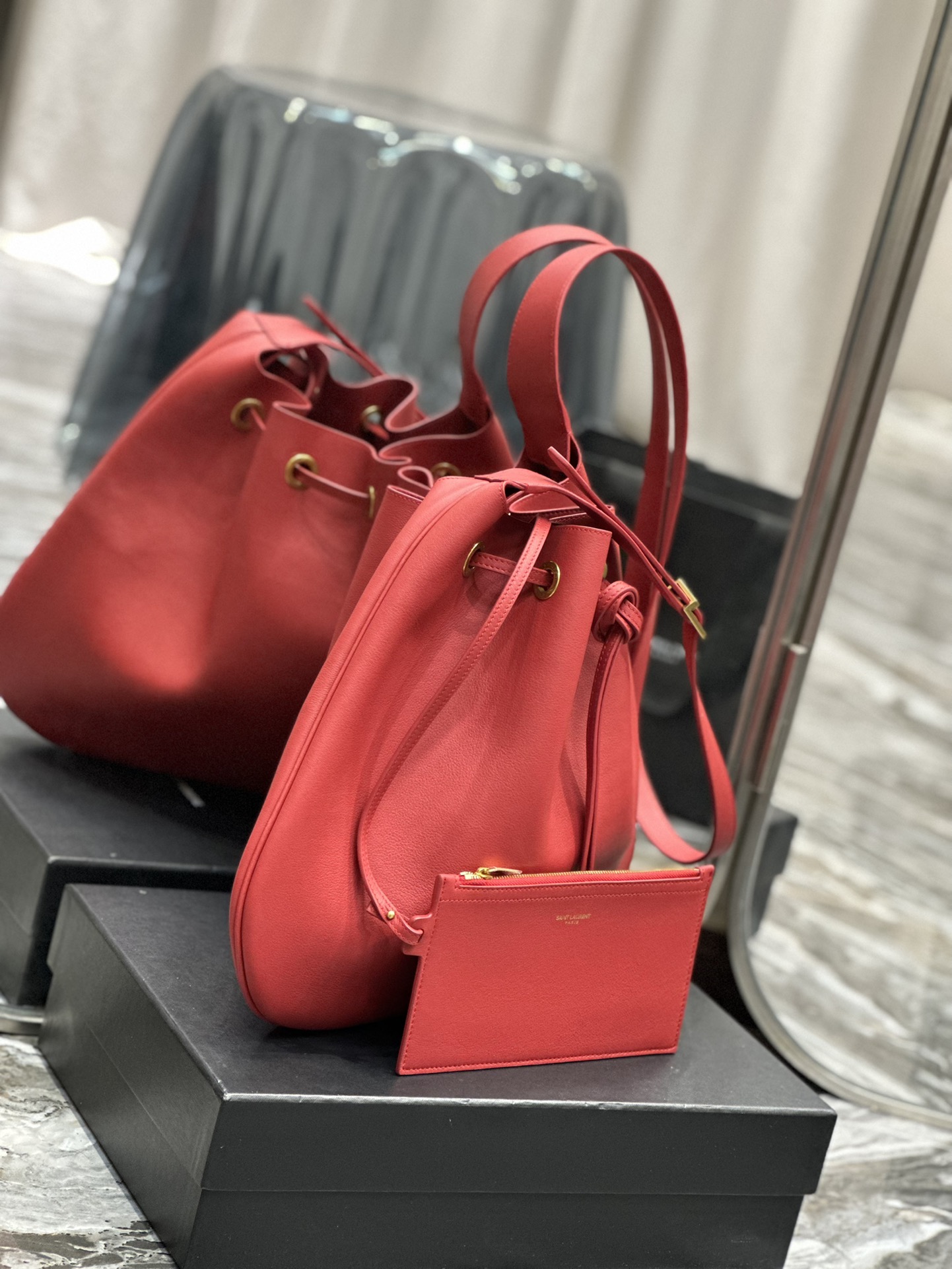 Y*L flat hobo bag-44×33×2.5cm