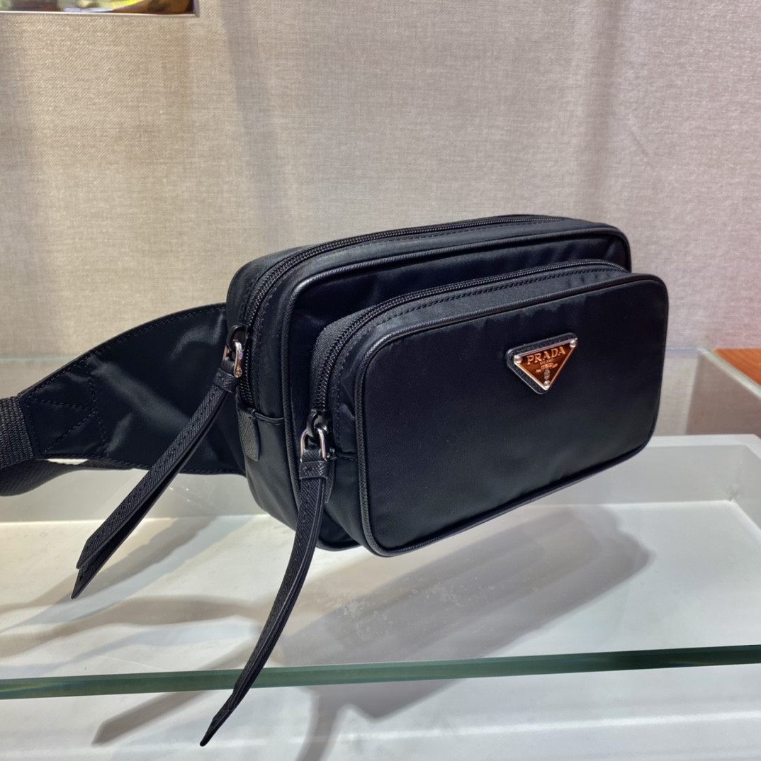 Pra*a 1bl010 waist bag -21*12.5*4.5cm