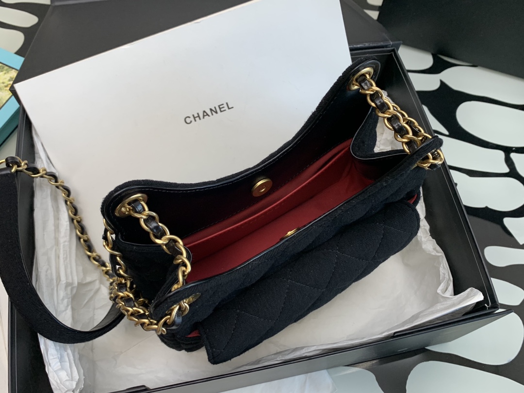 Ch@nel Hobo Handbags-17*19*6CM