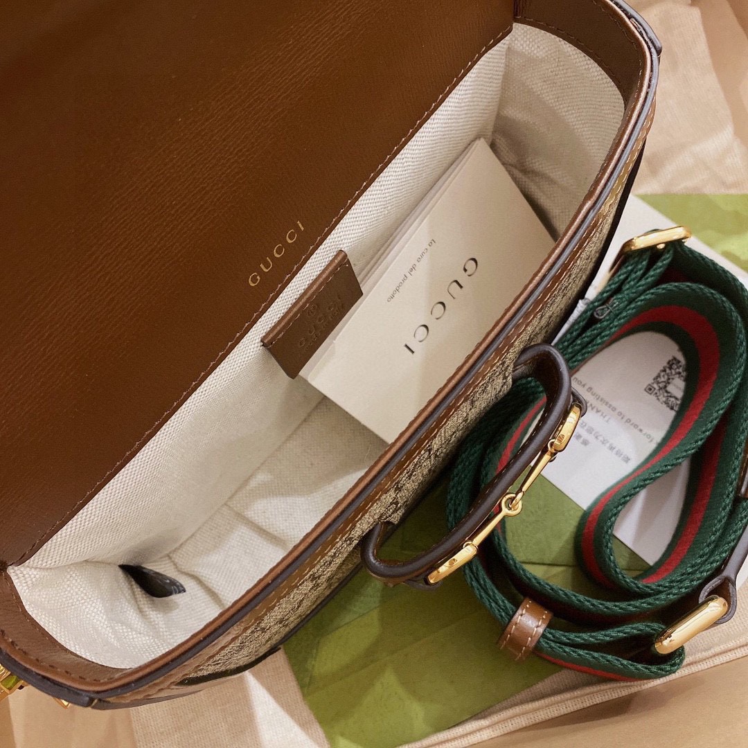 G*u*i 1955 horsebit shoulder bag-20.6*14.4*5.1cm