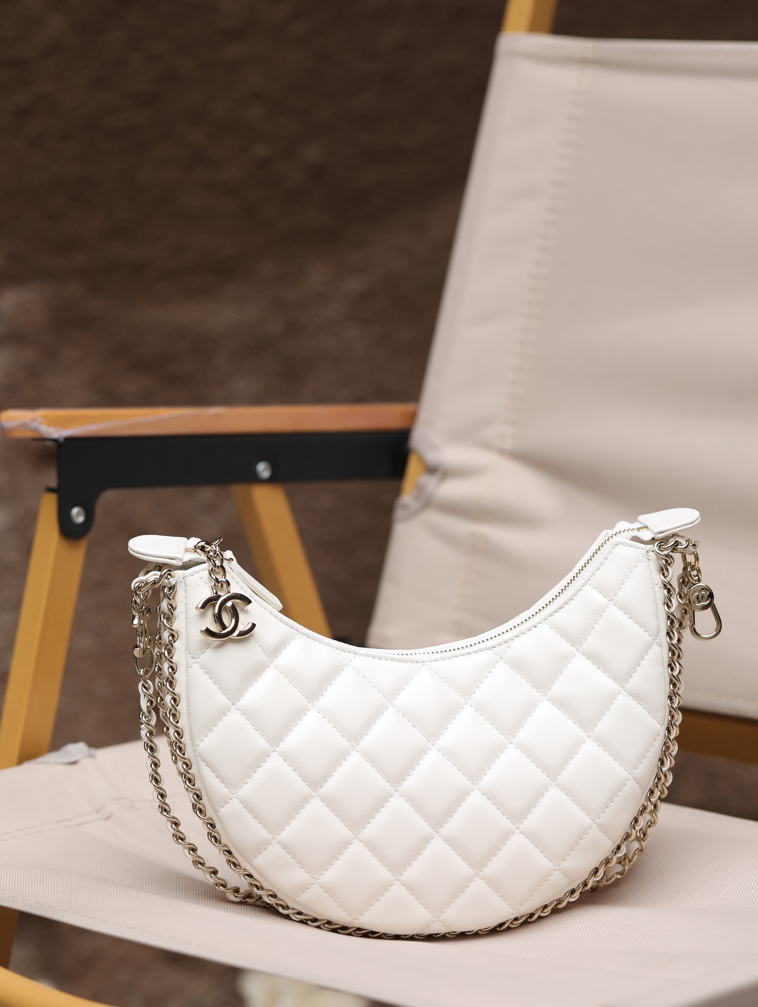 Ch@nel 23SS Moon Bag-16*10/22*14CM