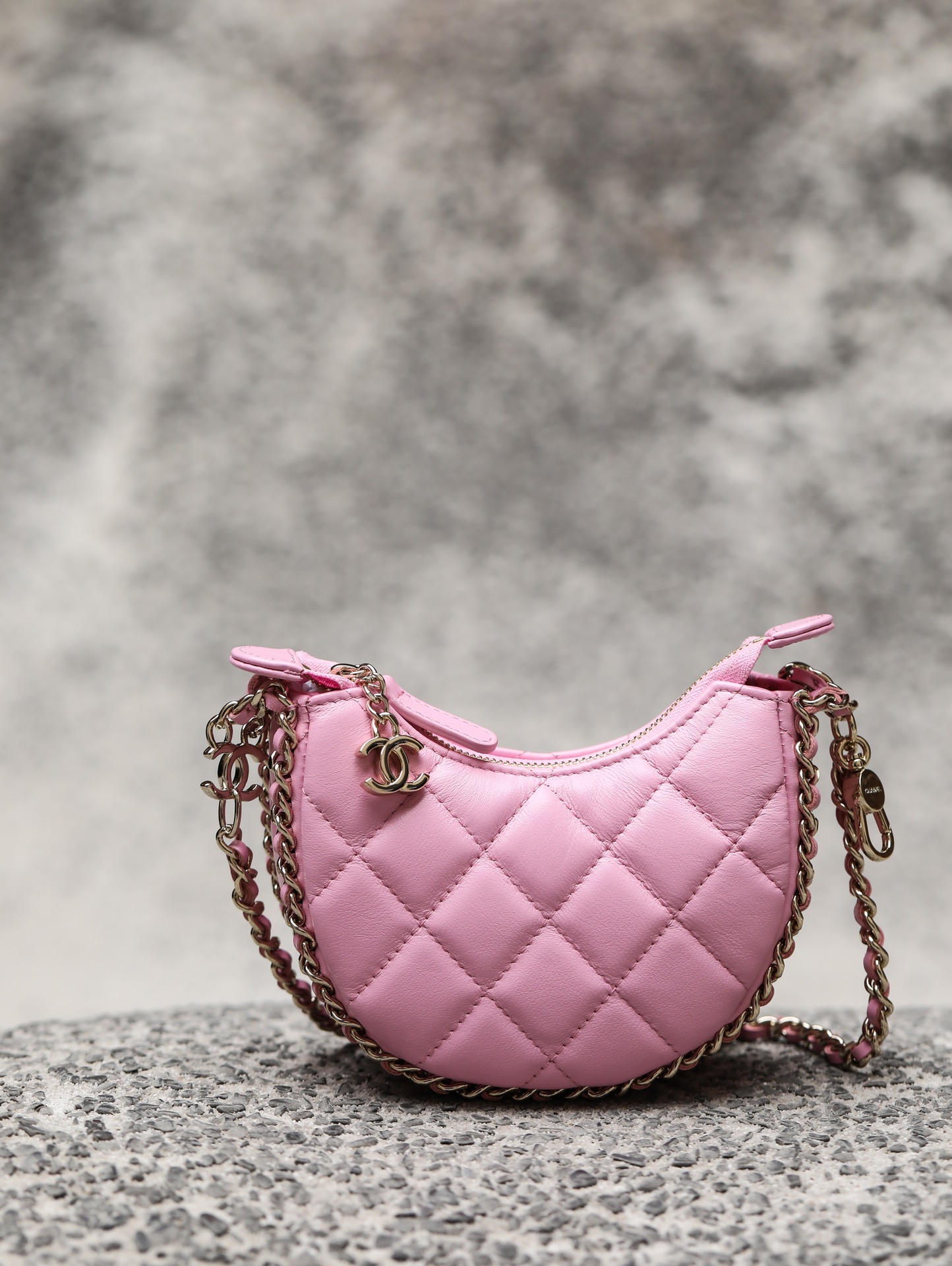 Ch@nel 23SS Moon Bag-16*10/22*14CM