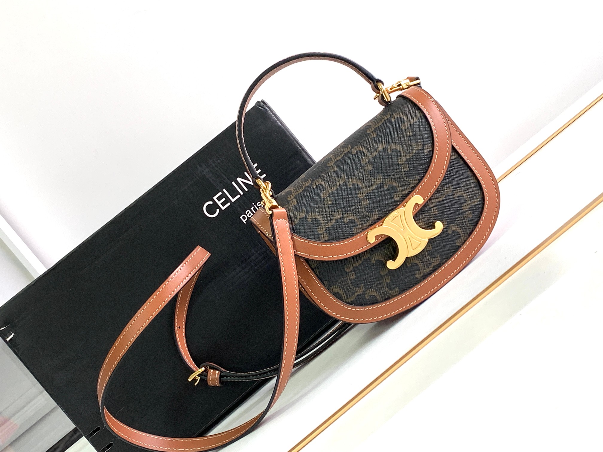 Ce**e mini besace triomphe bag-15.5x11.5x5cmcm